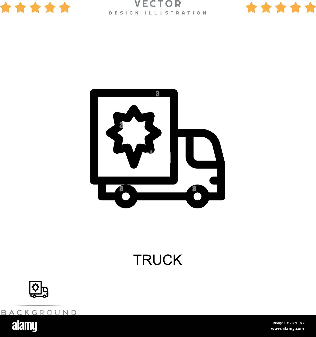 Fahrzeugsymbol. Einfaches Element aus der digitalen Störungs-Sammlung. Line Truck Symbol für Vorlagen, Infografiken und mehr Stock Vektor