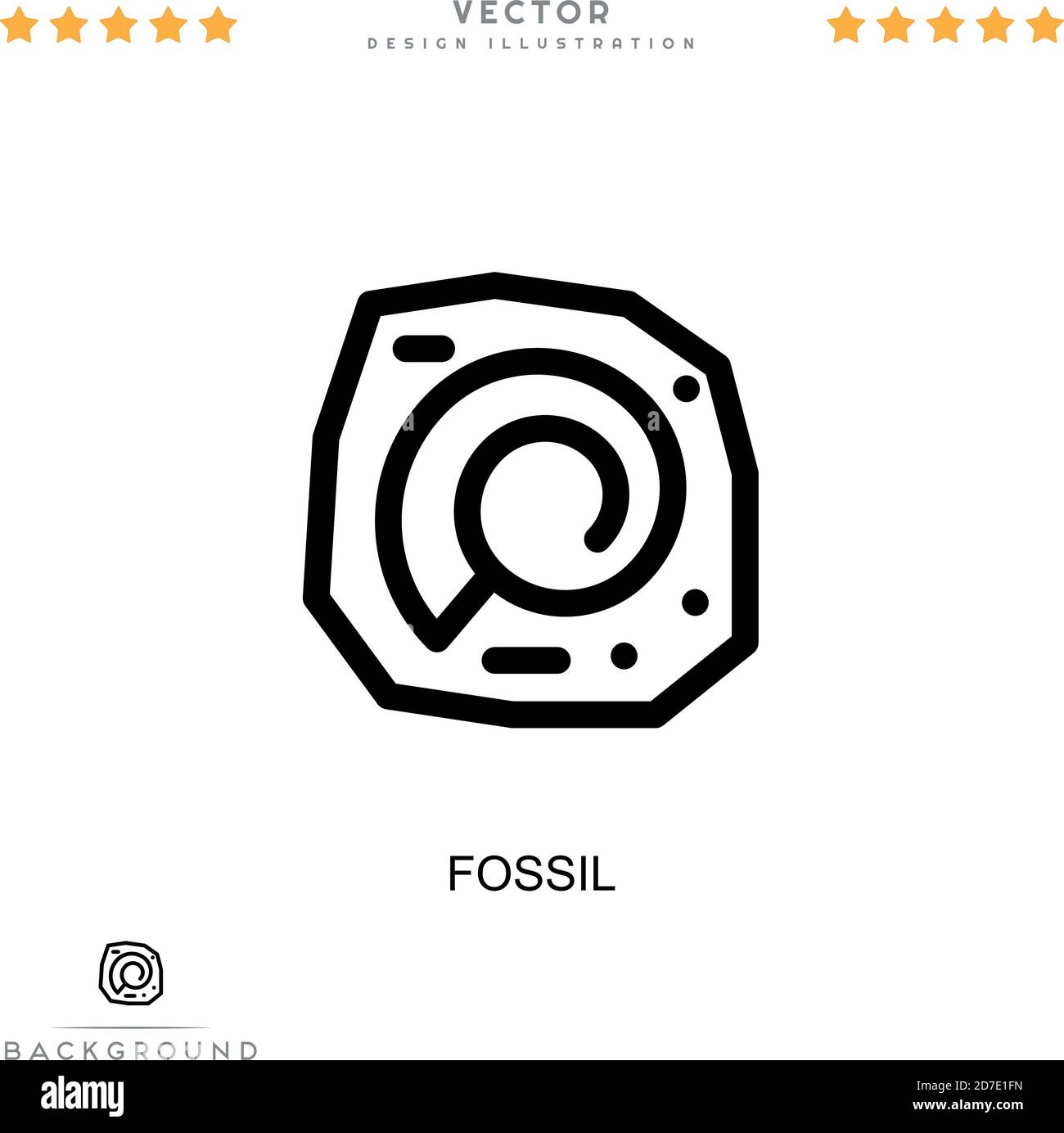 Fossile Ikone. Einfaches Element aus der digitalen Störungs-Sammlung. Line Fossil Icon für Vorlagen, Infografiken und mehr Stock Vektor