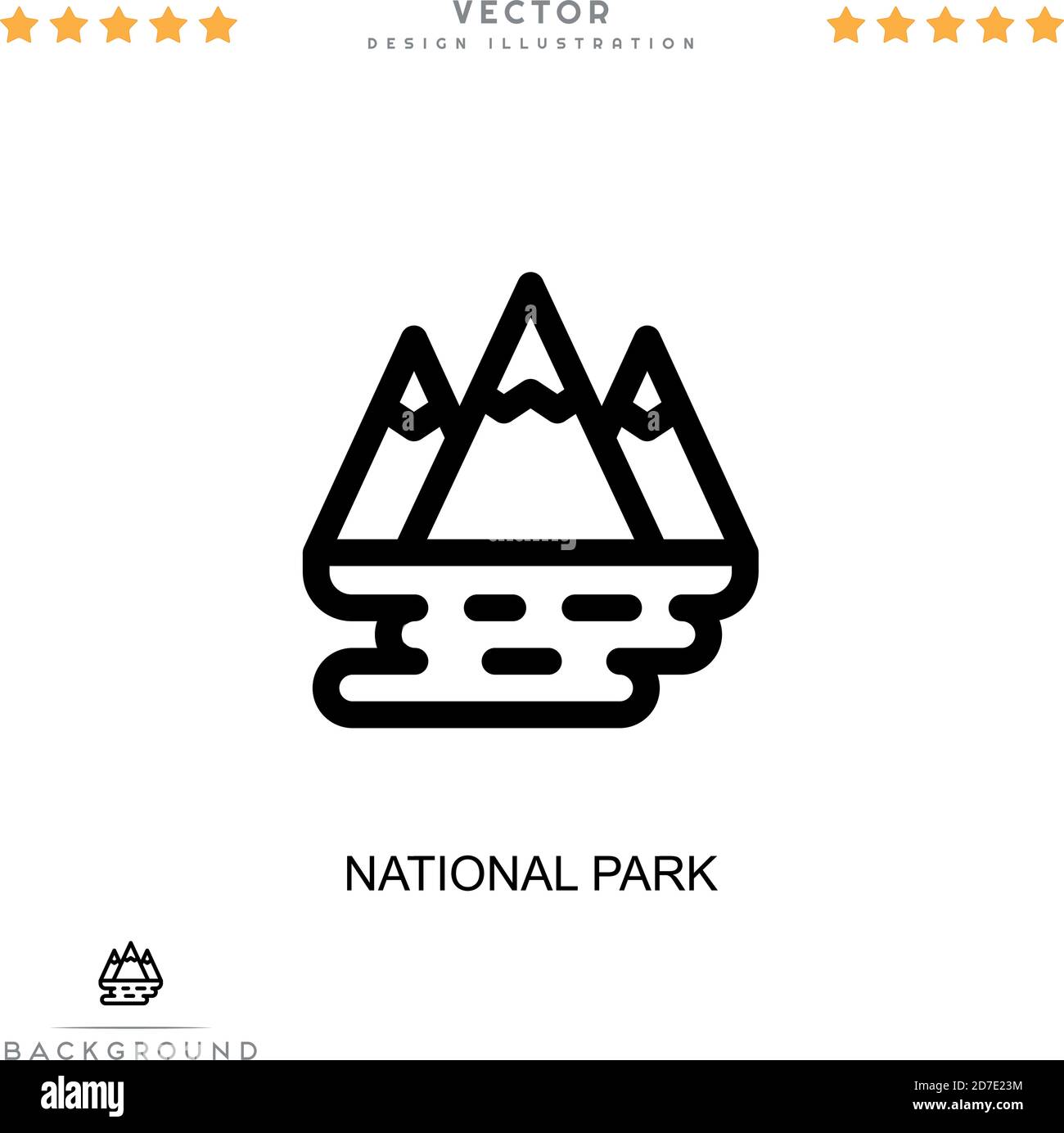 Symbol des Nationalparks. Einfaches Element aus der digitalen Störungs-Sammlung. Line National Park Symbol für Vorlagen, Infografiken und mehr Stock Vektor
