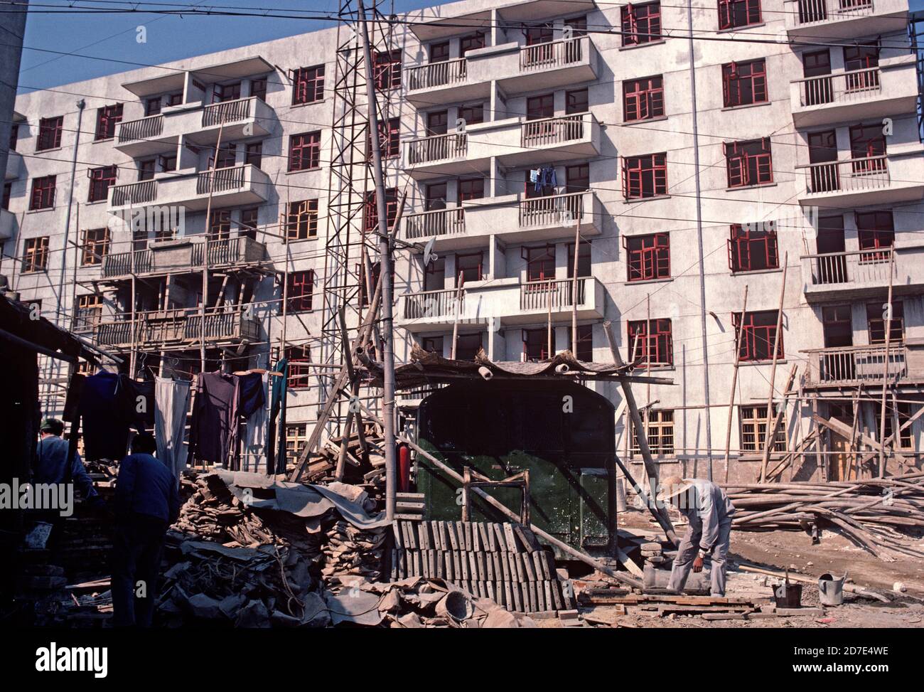 New Workers Apartments, Peking, China, 1980er Jahre Stockfoto