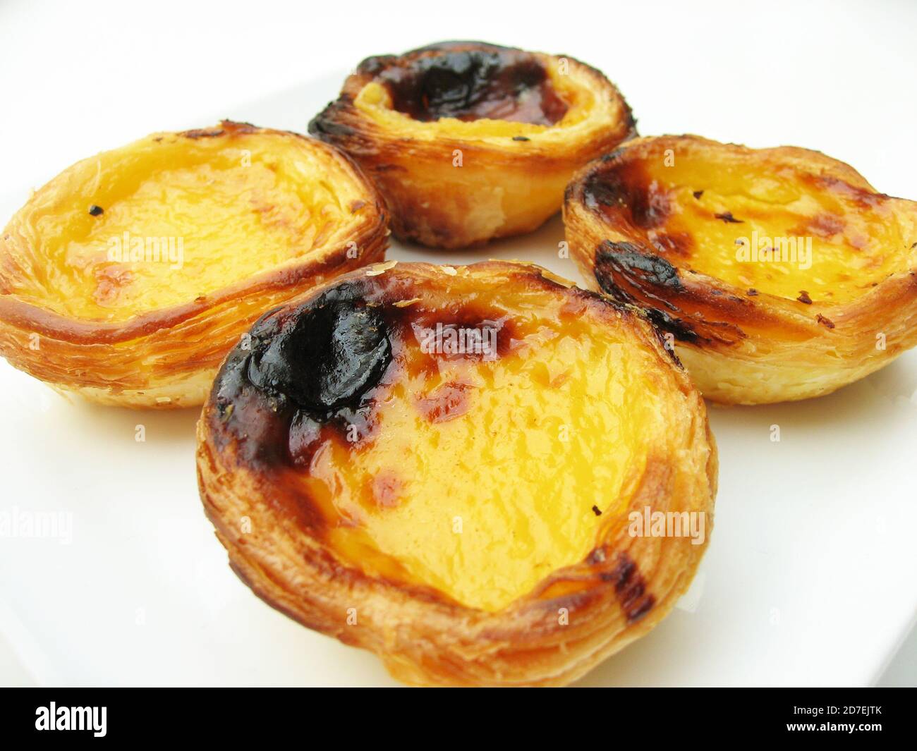 Traditionelle Lissabonner Puddingtörtchen Stockfoto