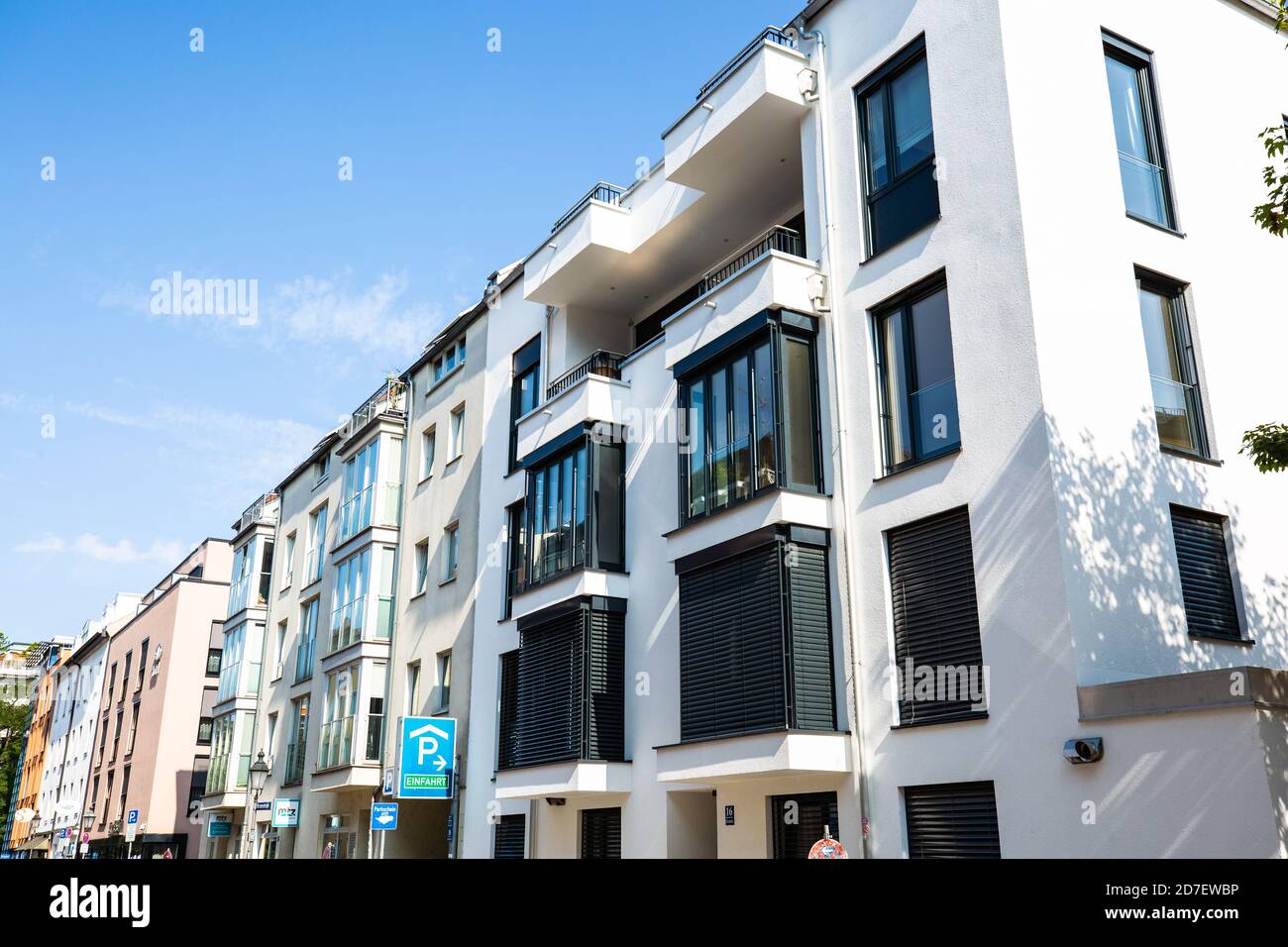 Wohnungen, Mietshäuser, Eigentumswohnungen in Schwabing, München Stockfoto