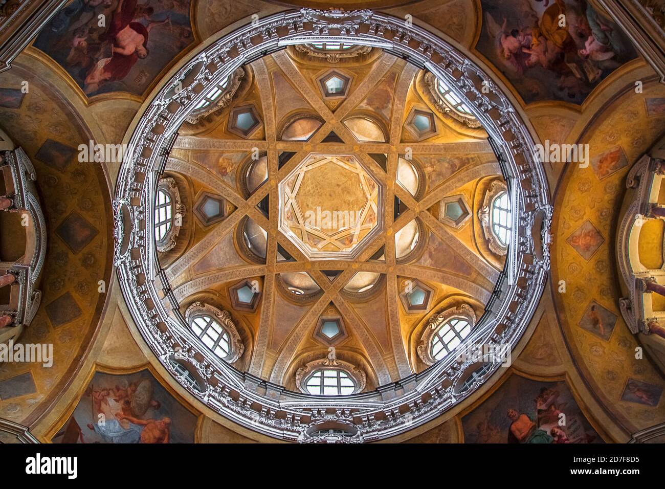 Kuppel von Real Chiesa di San Lorenzo, Turin Stockfoto