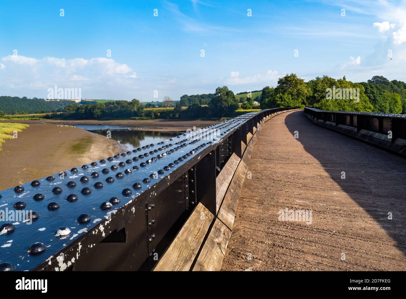 Die Eiserne Brücke bei Bideford, North Devon, England. Stockfoto