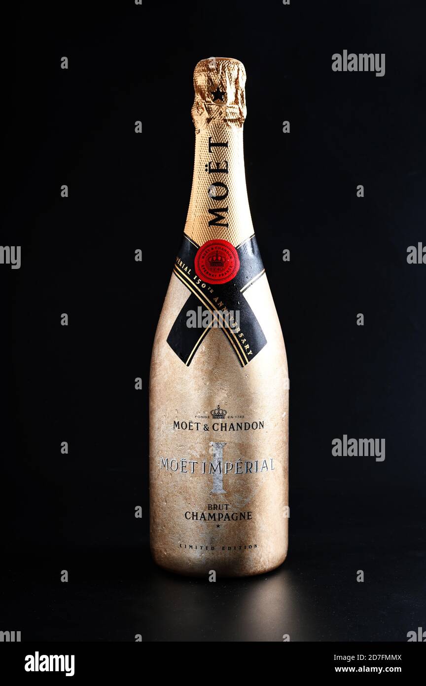 MOET & Chandon Imperial Champagnerflasche Stockfoto