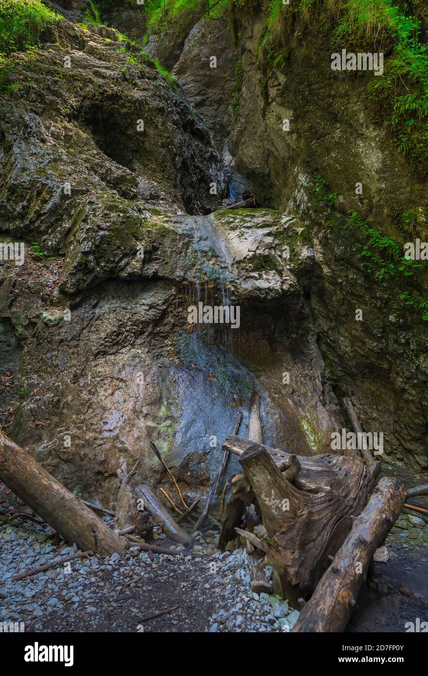 Bergwasserfall im Slowakischen Paradies Nationalpark Stockfoto