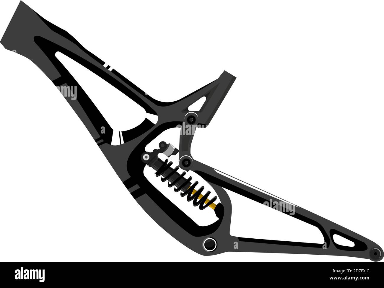 Downhill Mountain Bike Rahmen Set Design Vektor Stock Vektor