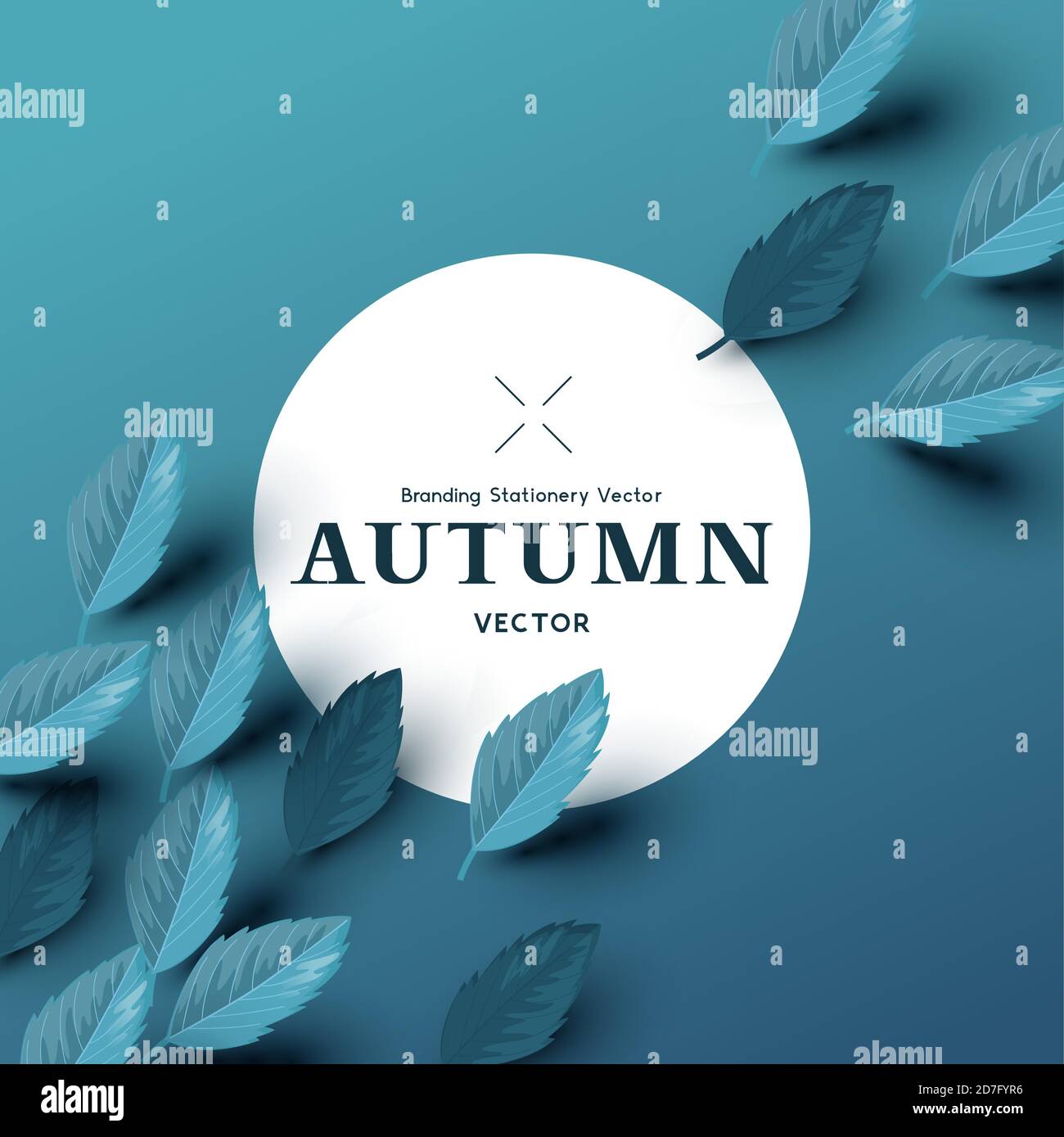 Herbst Hintergrund Layout Komposition mit Papier Blätter. Vektorgrafik. Stock Vektor