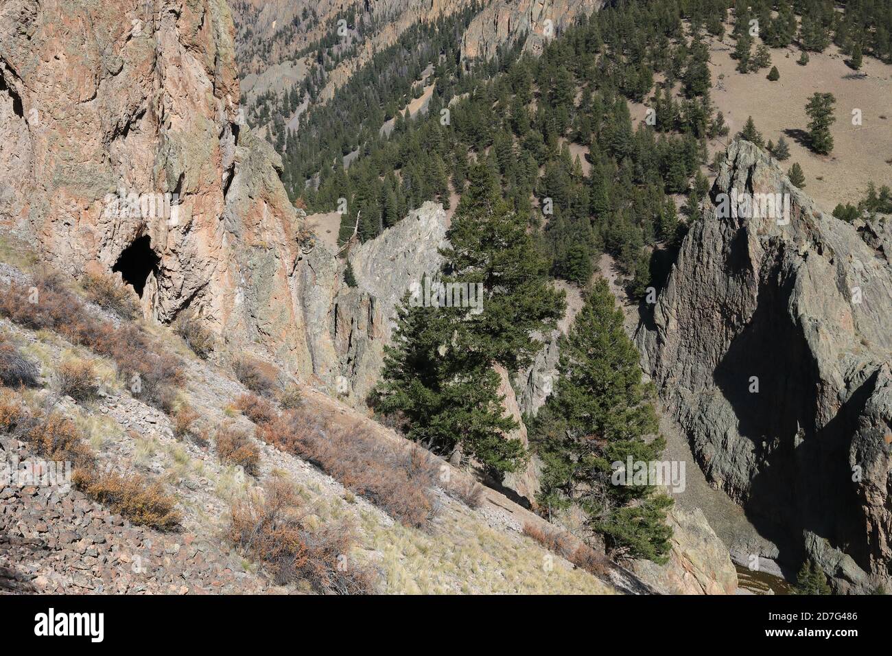 Felswände von Colorado Rocky Mountains Stockfoto