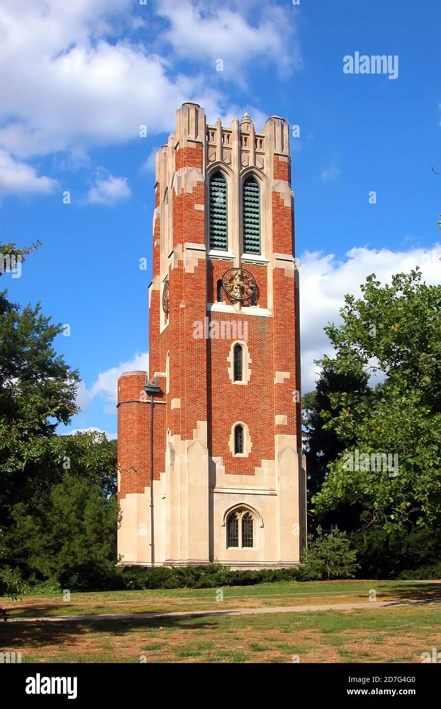 Beaumont Tower Michigan State University Campus in East Lansing Michigan Stockfoto