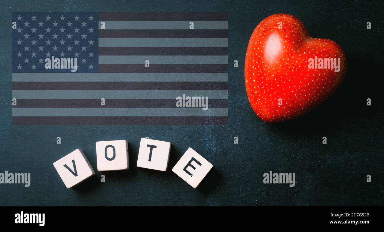 Wahltag in den Vereinigten Staaten von Amerika. Stockfoto