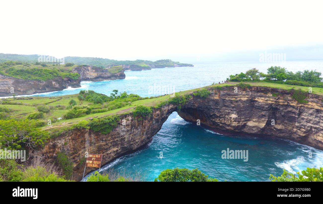 Angel Billabong Bay liegt bei Nusa Penida; einer kleinen Insel im Osten von Bali. Stockfoto