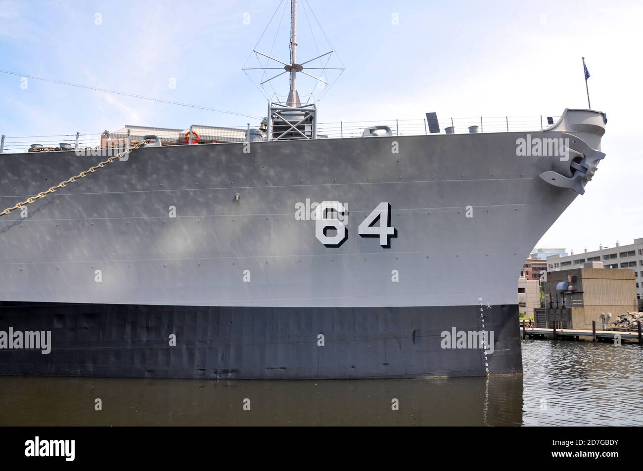 USS Wisconsin Schlachtschiff (BB-64) in Norfolk, Virginia VA, USA. Stockfoto