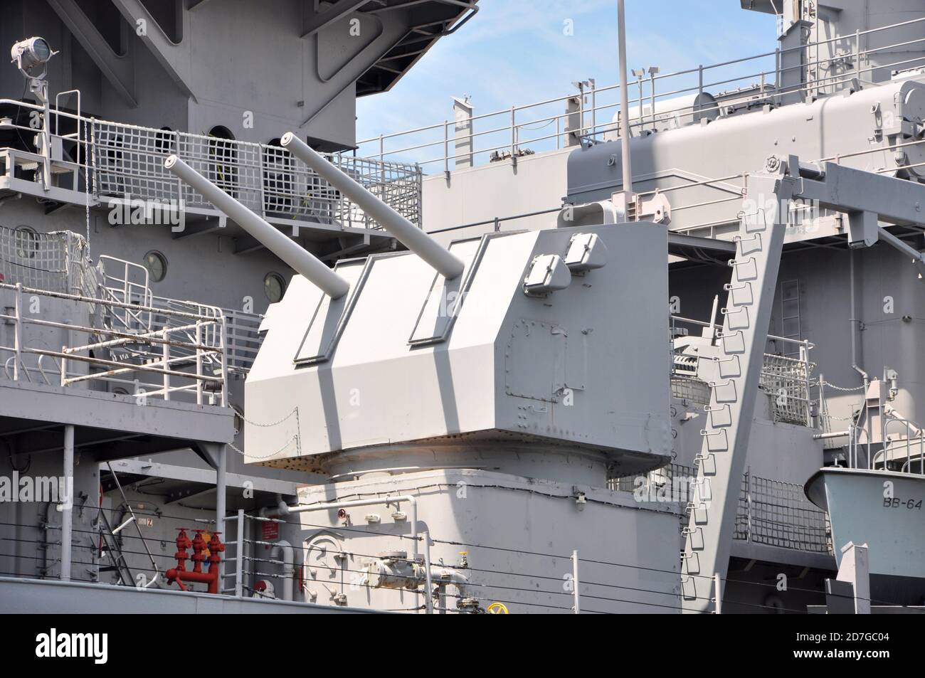 USS Wisconsin Schlachtschiff (BB-64) in Norfolk, Virginia VA, USA. Stockfoto