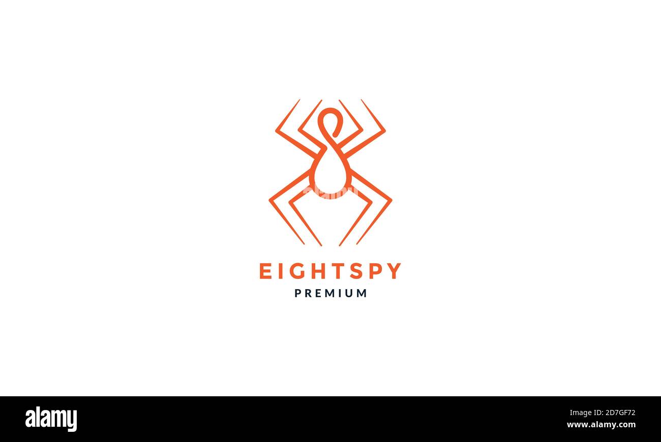 spider S oder acht Logo Vektor Illustration Design Stock Vektor