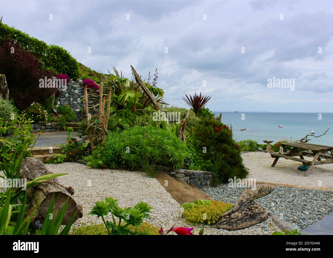Cornish-Garten Stockfoto