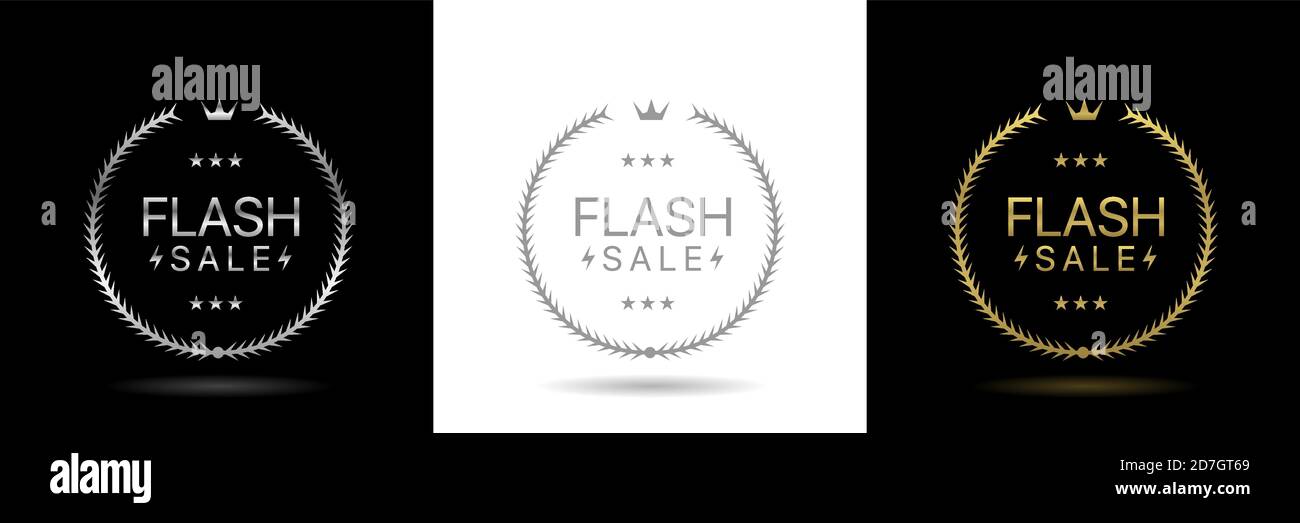 Flash Verkauf Kranz Symbole Stock Vektor