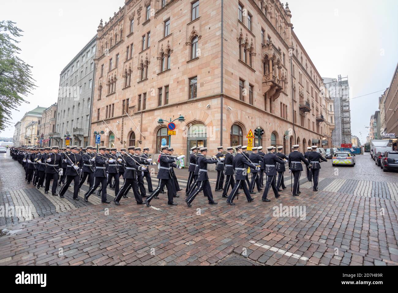 Kadetten der Nationalen Verteidigungsuniversität in Helsinki, Finnland Stockfoto