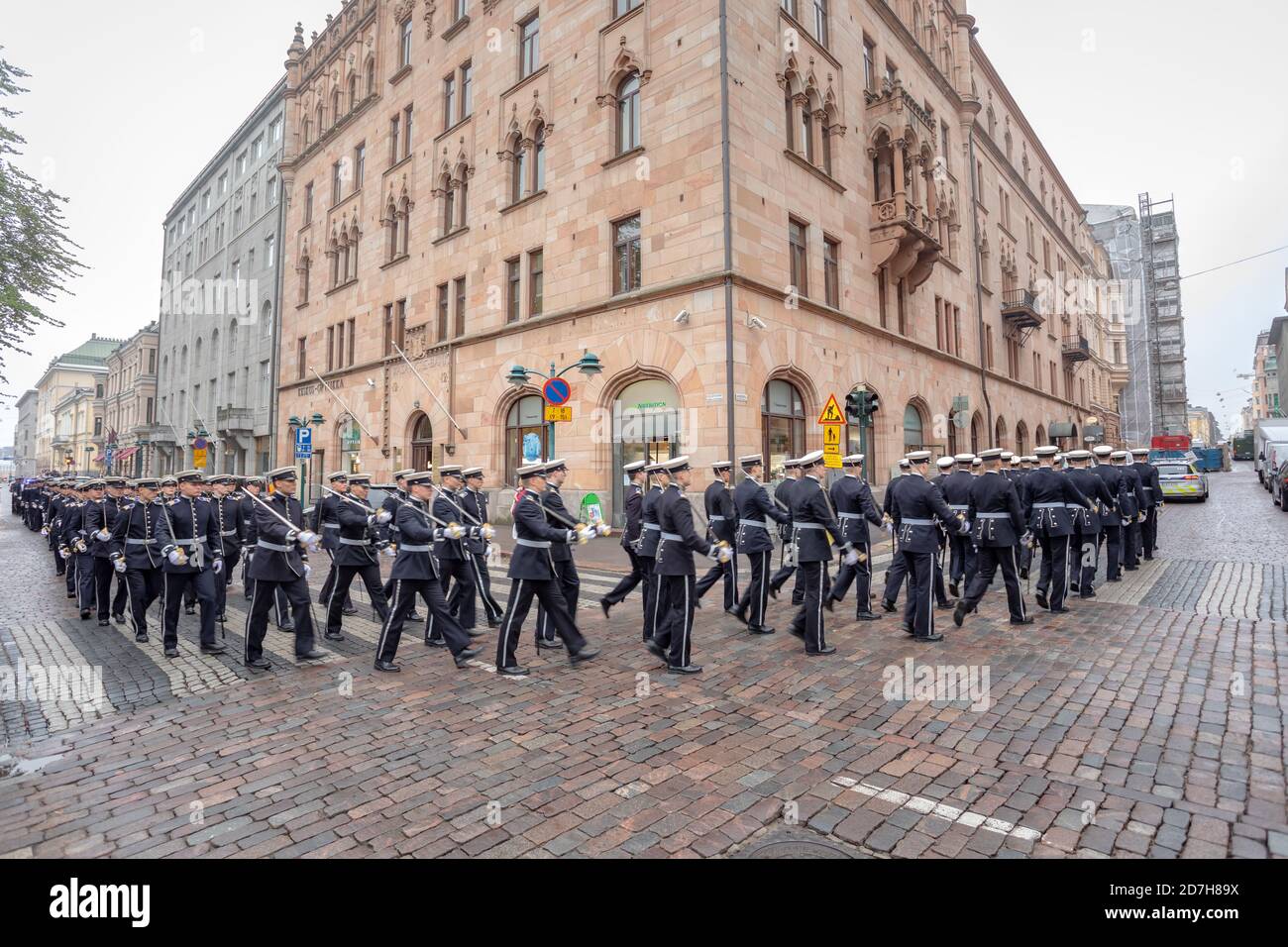 Kadetten der Nationalen Verteidigungsuniversität in Helsinki, Finnland Stockfoto