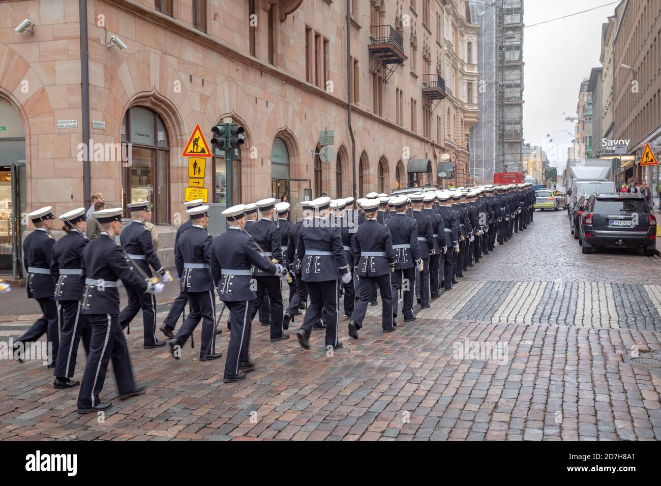 Kadetten der Nationalen Verteidigungsuniversität in Helsinki, Finnland Stockfoto