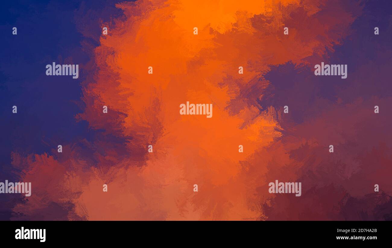 Abstract in blau & orange Pinsel Schlaganfall Kraft Hintergrund Stockfoto