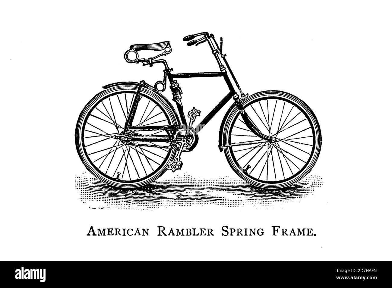 American Rambler Spring Frame aus Wheels and Wheeling; ein unverzichtbares Handbuch für Radfahrer, mit über zweihundert Illustrationen von Porter, Luther Stockfoto