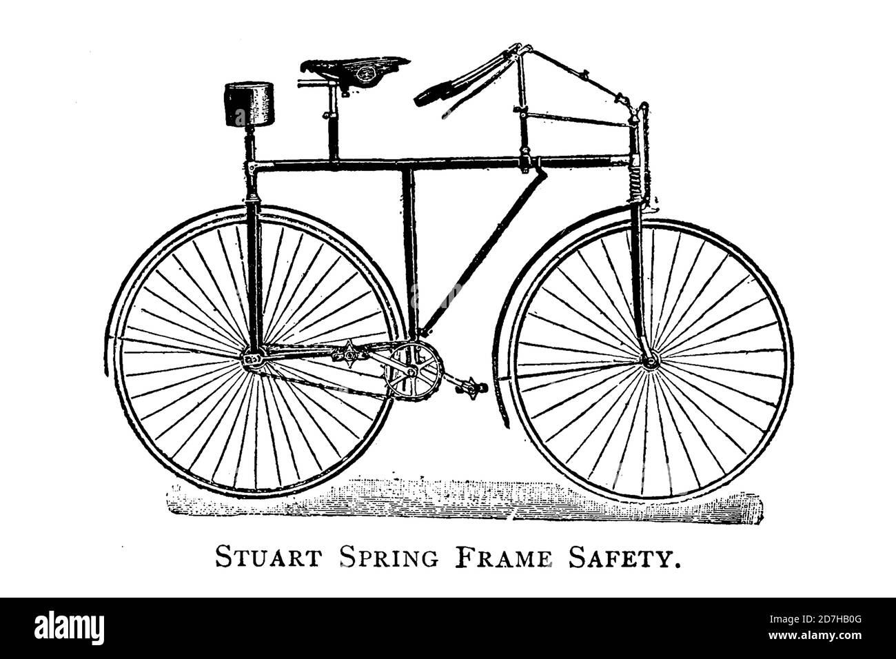 Stuart Spring Frame Safety Bicycle von Wheels and Wheeling; ein unverzichtbares Handbuch für Radfahrer, mit über zweihundert Illustrationen von Porter, Lu Stockfoto