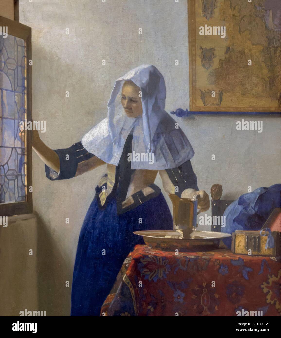 Junge Frau mit einem Wasserkrug, Johannes Vermeer, circa 1662, Metropolitan Museum der Kunst, Manhattan, New York City, USA, Nordamerika Stockfoto