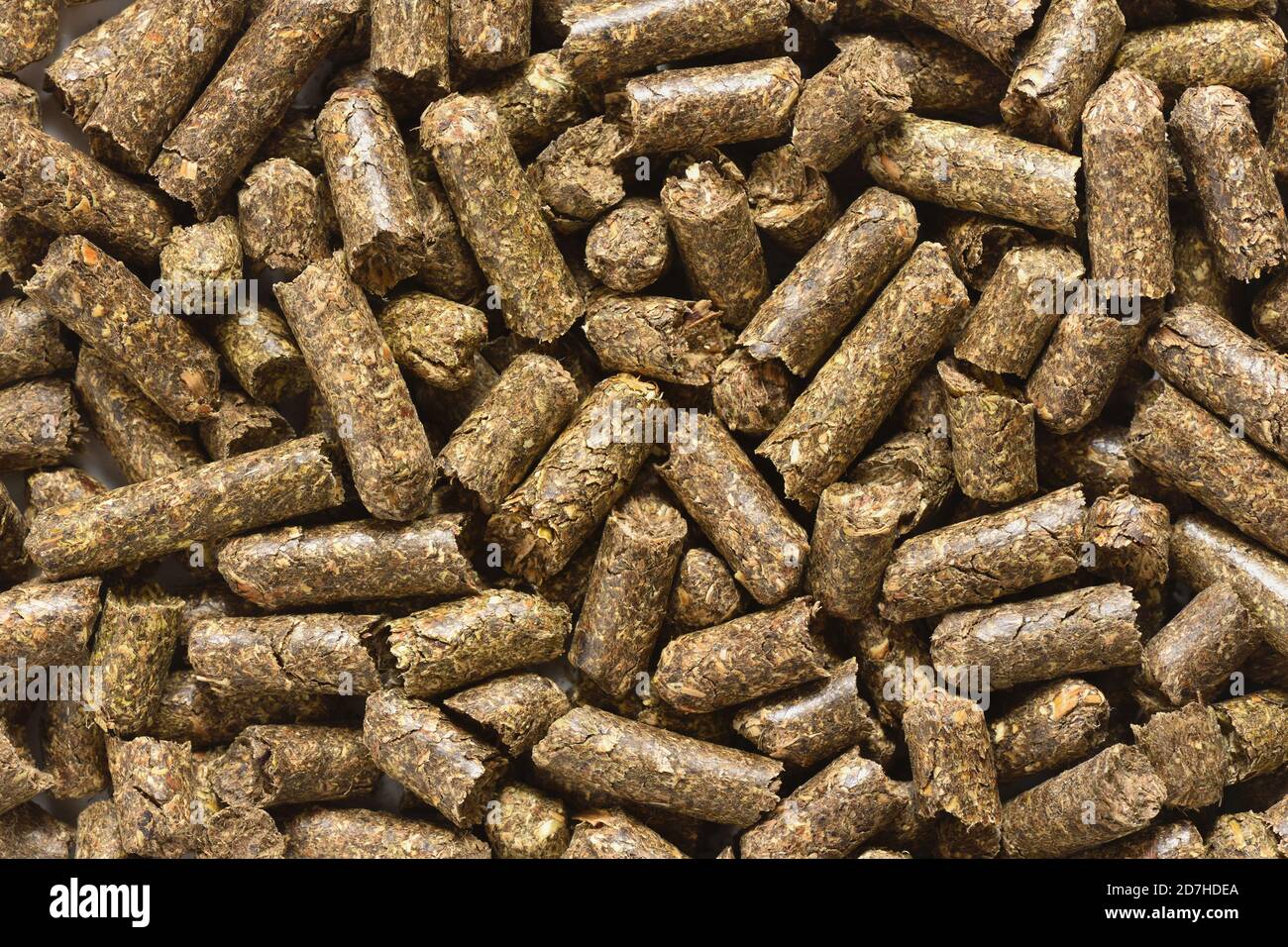 Trockene pflanzliche Tierfutter Pellets Vollformat Abdeckung Stockfoto