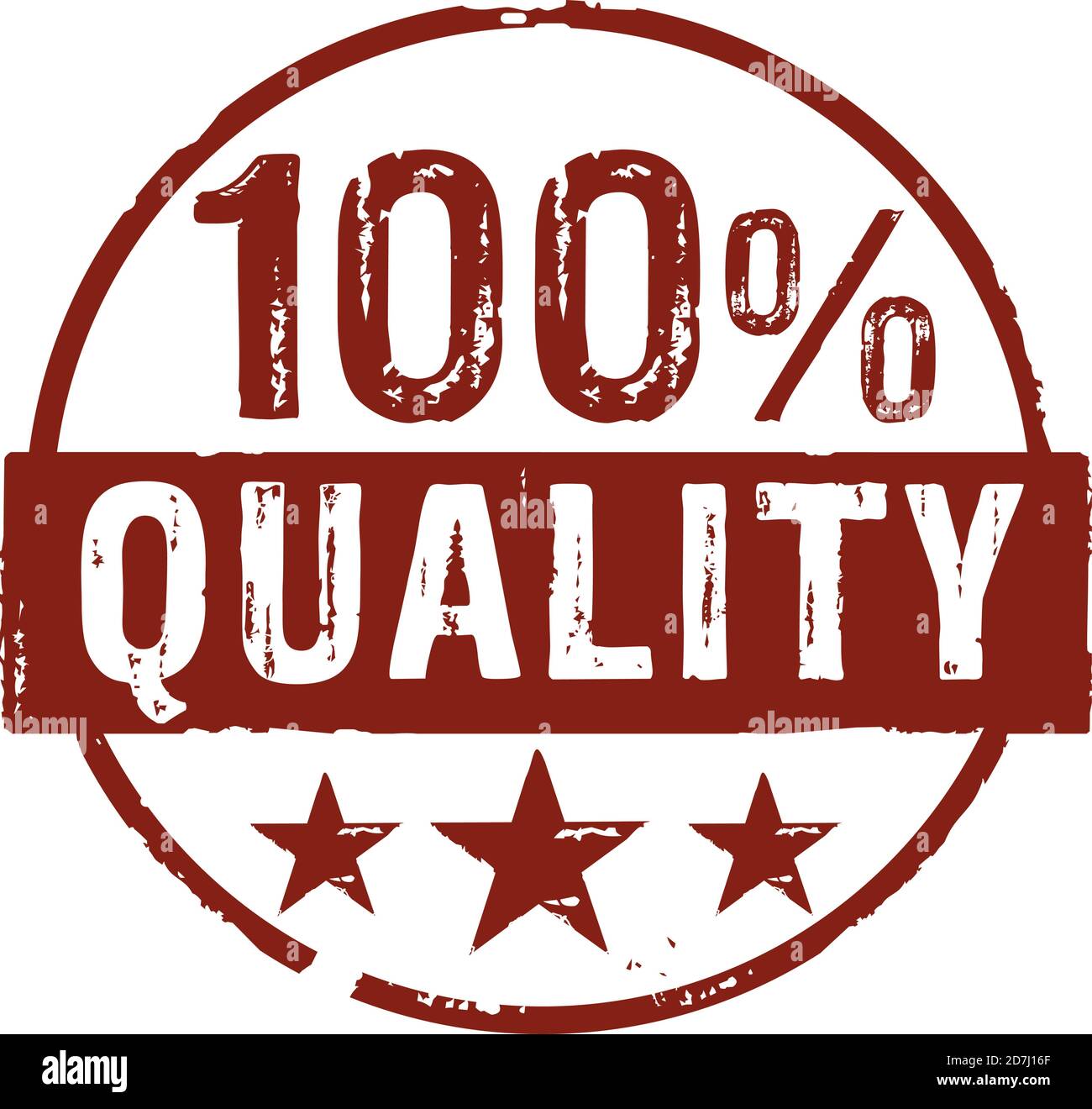 Qualität 100 Prozent Grunge Stempel Vektor-Symbol. Beste Art, Geschäft, Marke, Marke und hochwertige Konzept Illustration. Stock Vektor