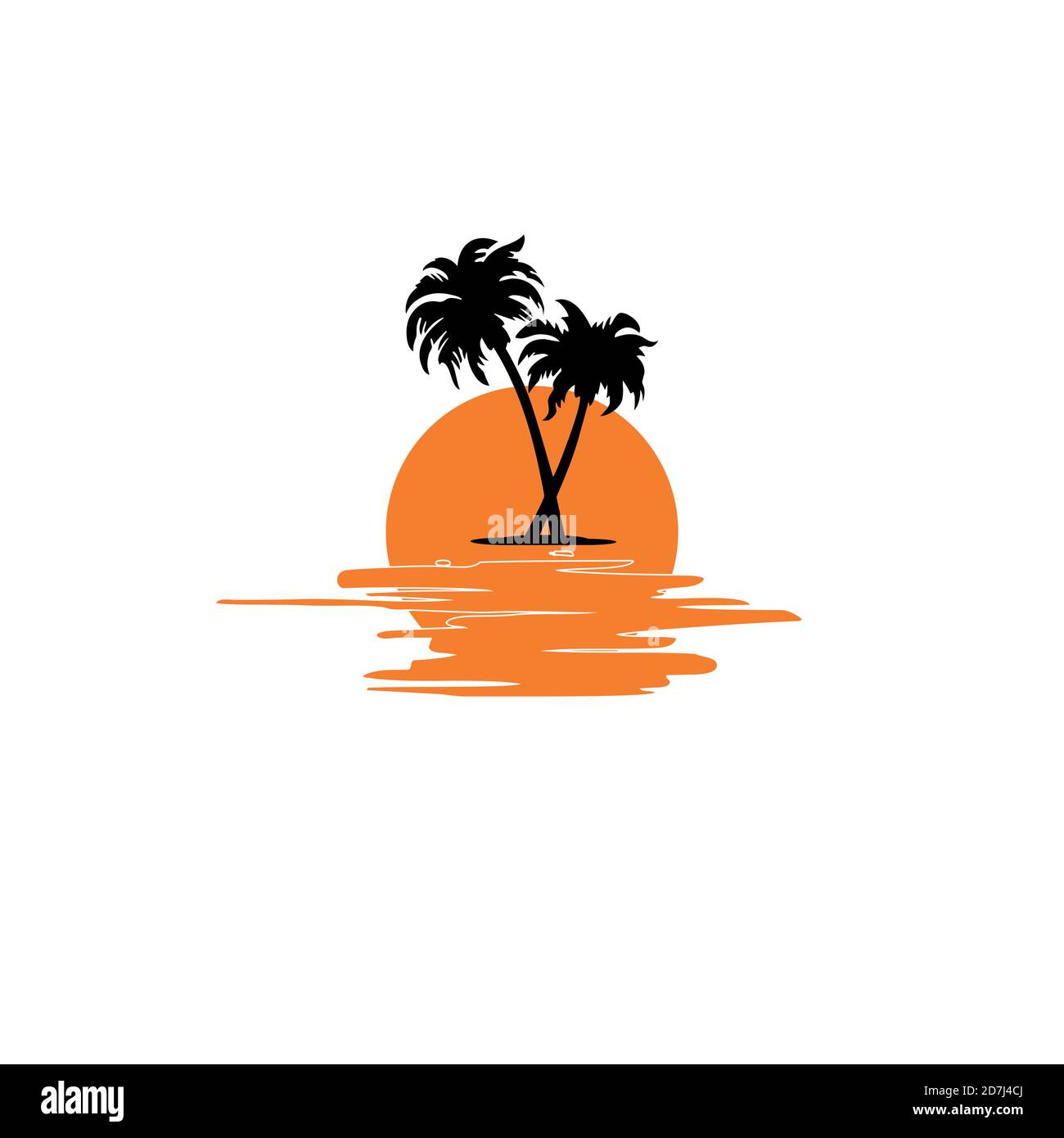 Schönes Sunset Logo Design. Stock Vektor