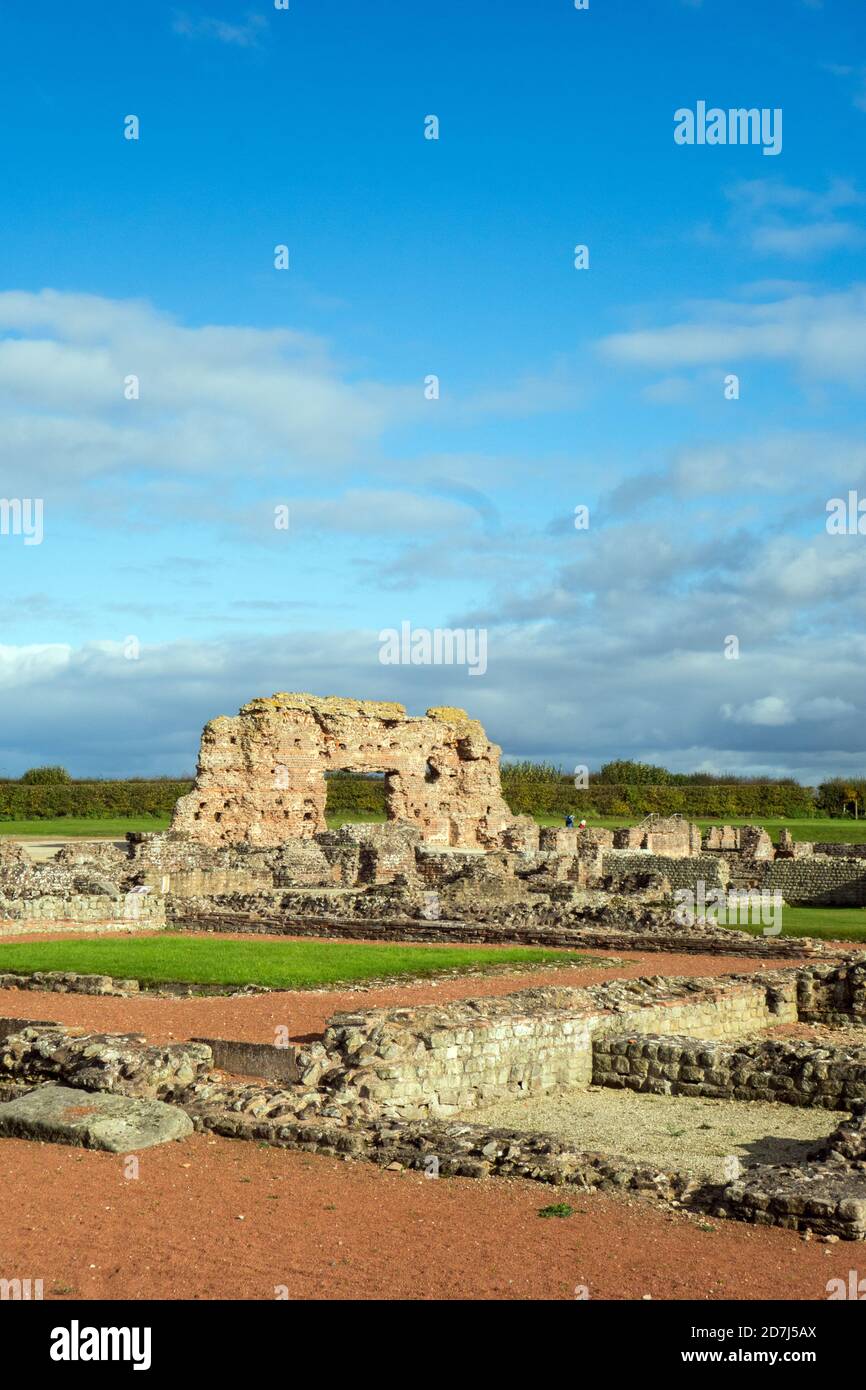 Römische Überreste von Wroxeter, Viroconium Cornoviorum, die viertgrößte Stadt in römischem Britannien, etwas außerhalb Shrewsbury in Shropshire England Stockfoto
