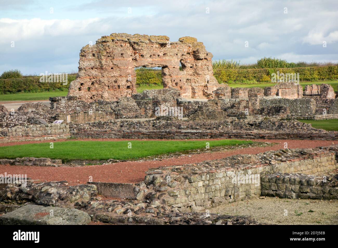 Römische Überreste von Wroxeter, Viroconium Cornoviorum, die viertgrößte Stadt in römischem Britannien, etwas außerhalb Shrewsbury in Shropshire England Stockfoto