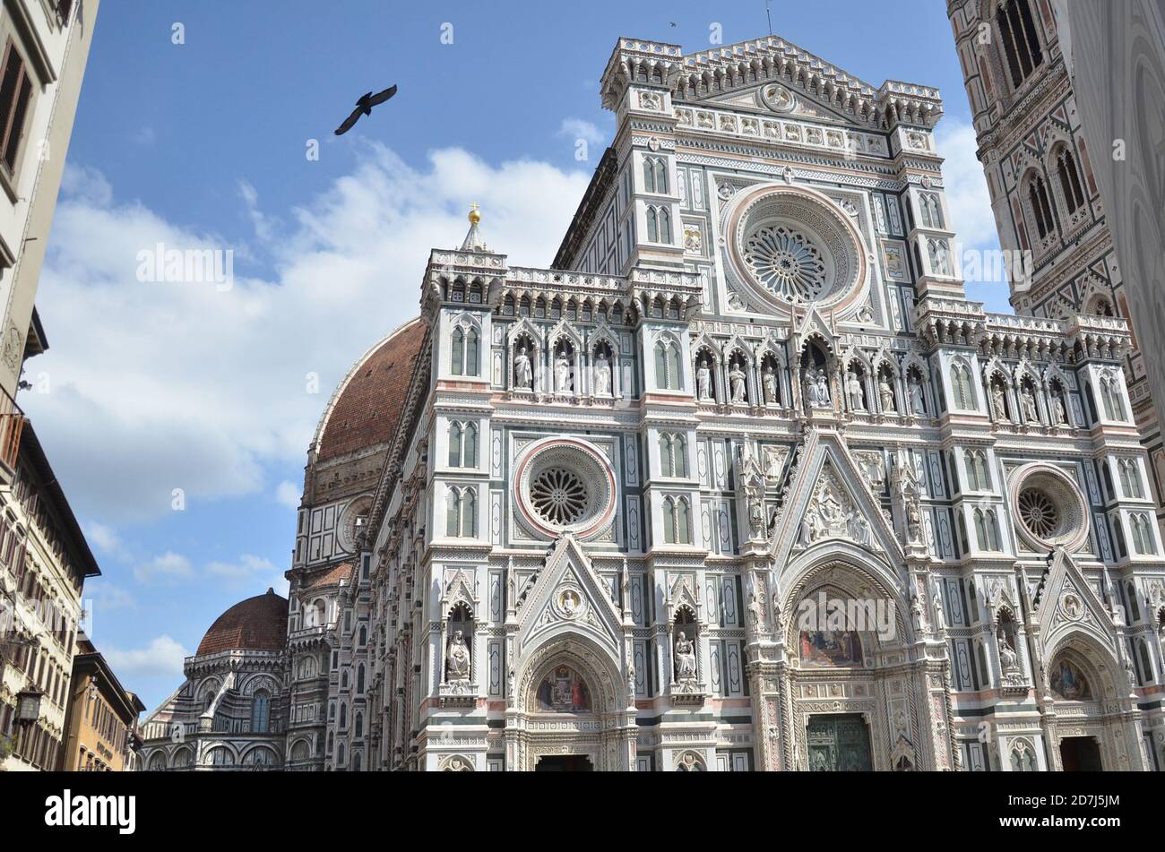 Kathedrale von Florenz, formal die Cattedrale di Santa Maria del Fiore ist die Kathedrale von Florenz, Italien, oder Il Duomo di Firenze, in italienischer Sprache. Stockfoto