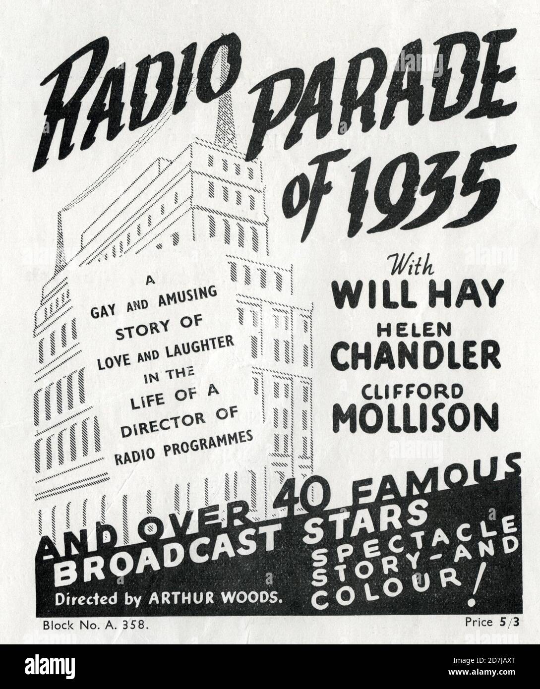 WILL HAY und HELEN CHANDLER in RADIO PARADE VON 1935 veröffentlicht 1934 Regisseur ARTHUR B. WOODS British International Pictures (BIP) / Wardour Films Stockfoto