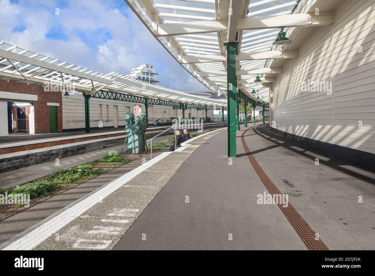 Bahnhof Folkestone Harbour Arm Stockfoto