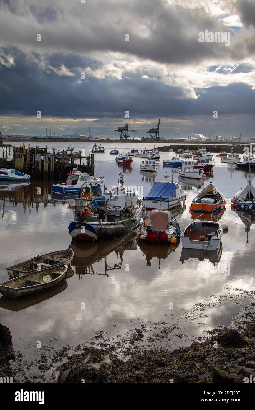 Paddy's Hole Fishermen’s Harbour, South Gare, Teesmouth, Redcar Stockfoto