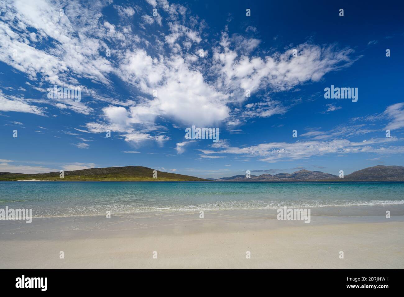 Wolken über Luskentire Beach im Sommer Stockfoto