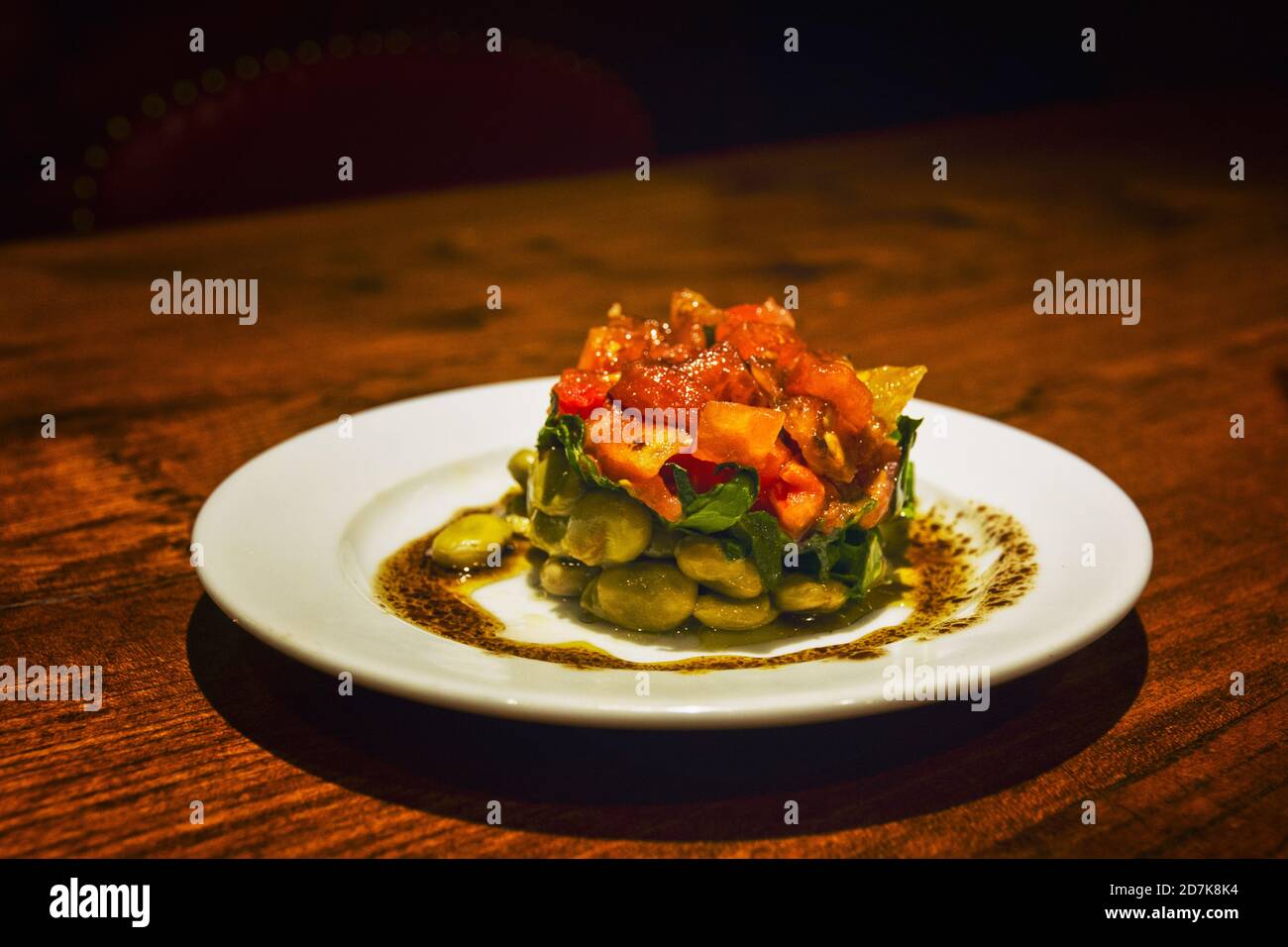 Spieß aus Gemüse an der Bar Stockfoto