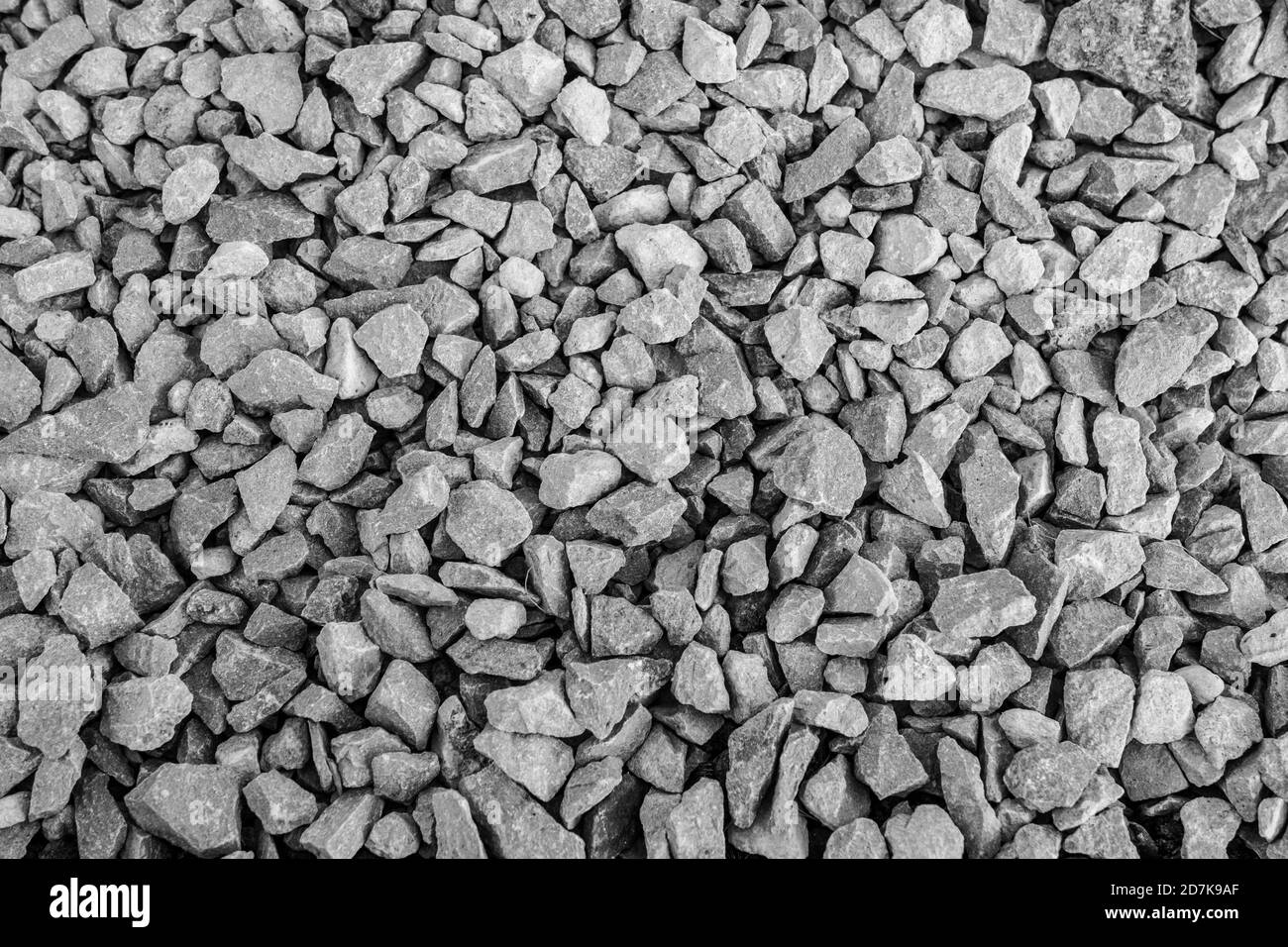 Kleine Steine von grauen Farbe Textur Hintergrund. Stockfoto