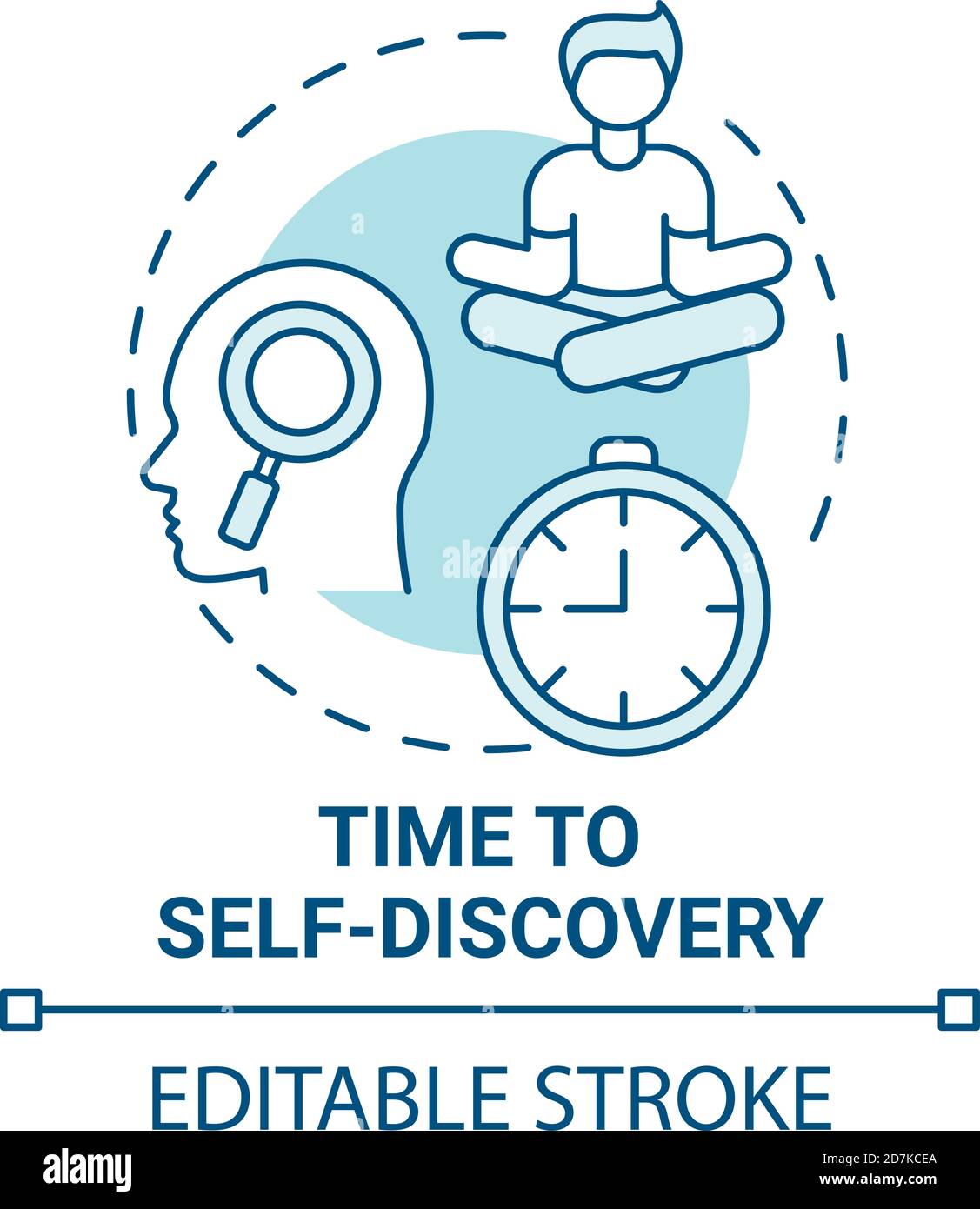 Symbol „Time to Self Discovery“ Stock-Vektorgrafik - Alamy