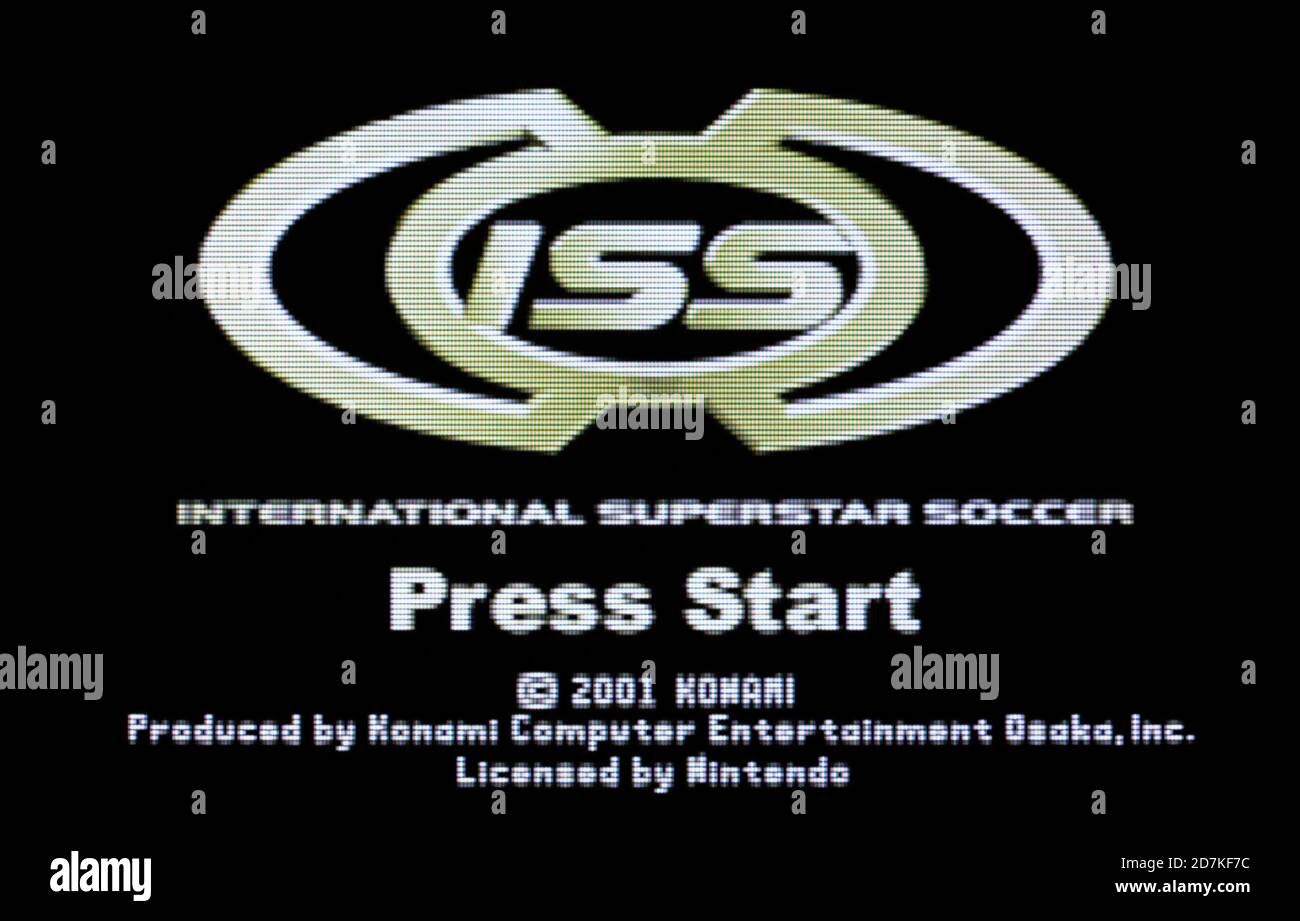 International Superstar Soccer - Nintendo Game Boy Advance Videospiel - Nur für redaktionelle Zwecke Stockfoto