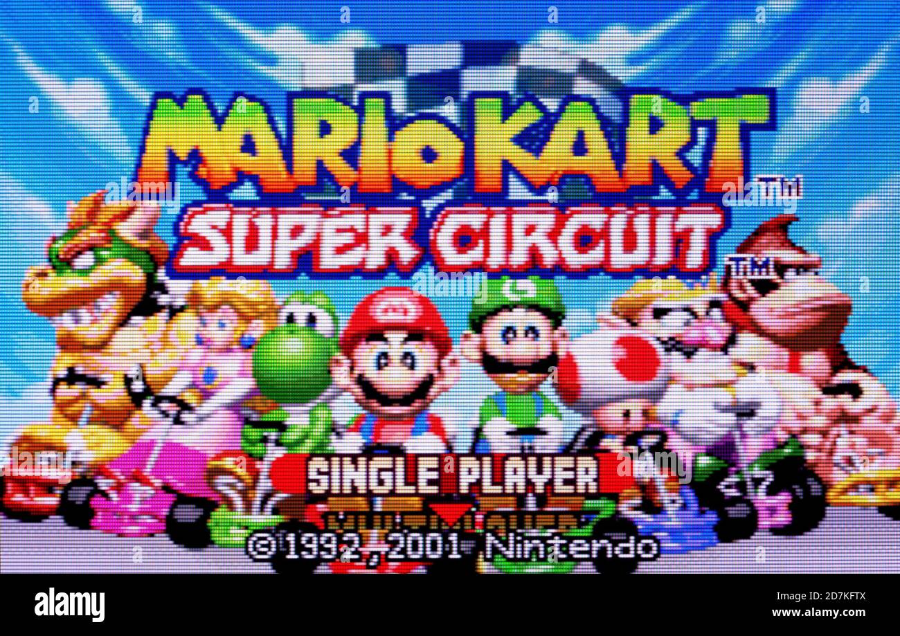 Mario Kart Super Circuit - Nintendo Game Boy Advance Videogame - nur für redaktionelle Zwecke Stockfoto