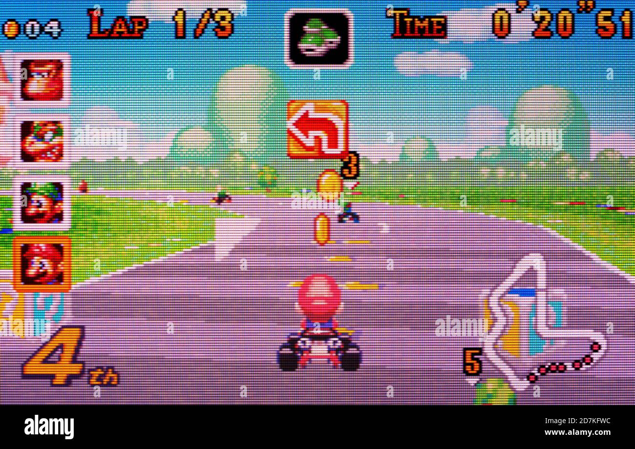 Mario Kart Super Circuit - Nintendo Game Boy Advance Videogame - nur für redaktionelle Zwecke Stockfoto