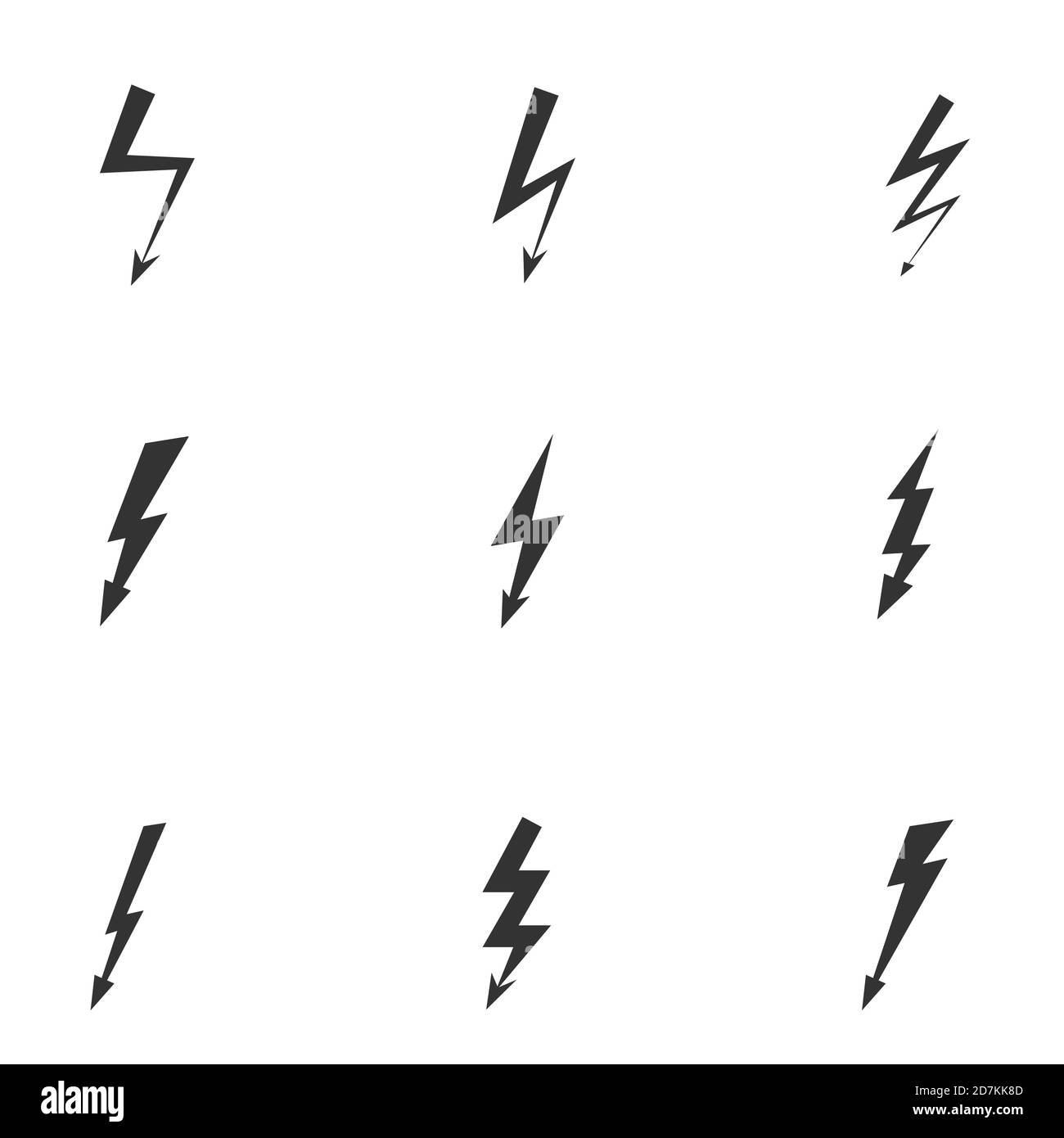 Blitzbolzensymbol Set2 Stock Vektor