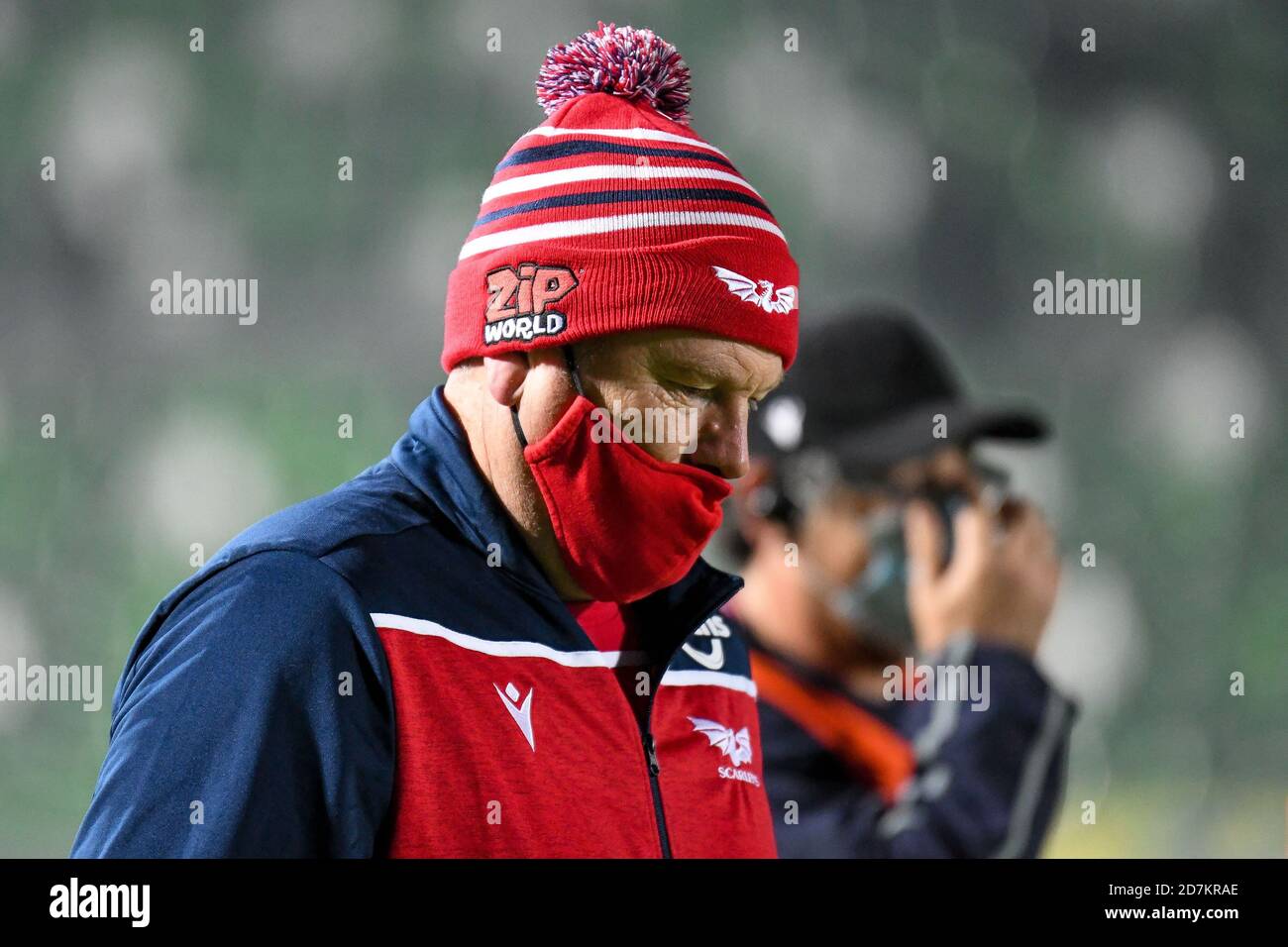 Stadio Comunale di Monigo, Treviso, Italien, 23 Oct 2020, Glenn Delaney (Head Coach Scarlets Rugby) während Benetton Treviso vs Scarlets Rugby, Rugby Guinness Pro 14 Spiel - Credit: LM/Ettore Griffoni/Alamy Live News Stockfoto