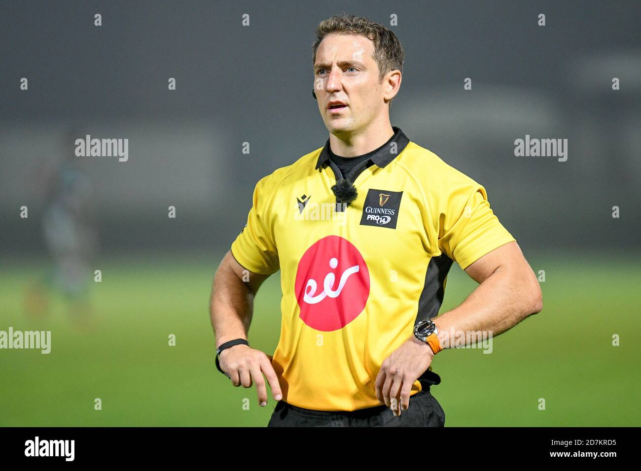 Stadio Comunale di Monigo, Treviso, Italien, 23 Oct 2020, der Schiedsrichter des Spiels Andrew Brace (IRFU) während Benetton Treviso vs Scarlets Rugby, Rugby Guinness Pro 14 Spiel - Credit: LM/Ettore Griffoni/Alamy Live News Stockfoto