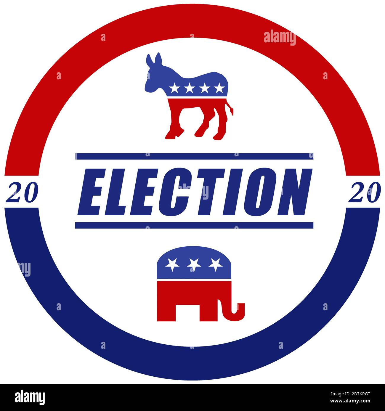 Wahl 2020 in den USA Trump und Biden Stockfoto