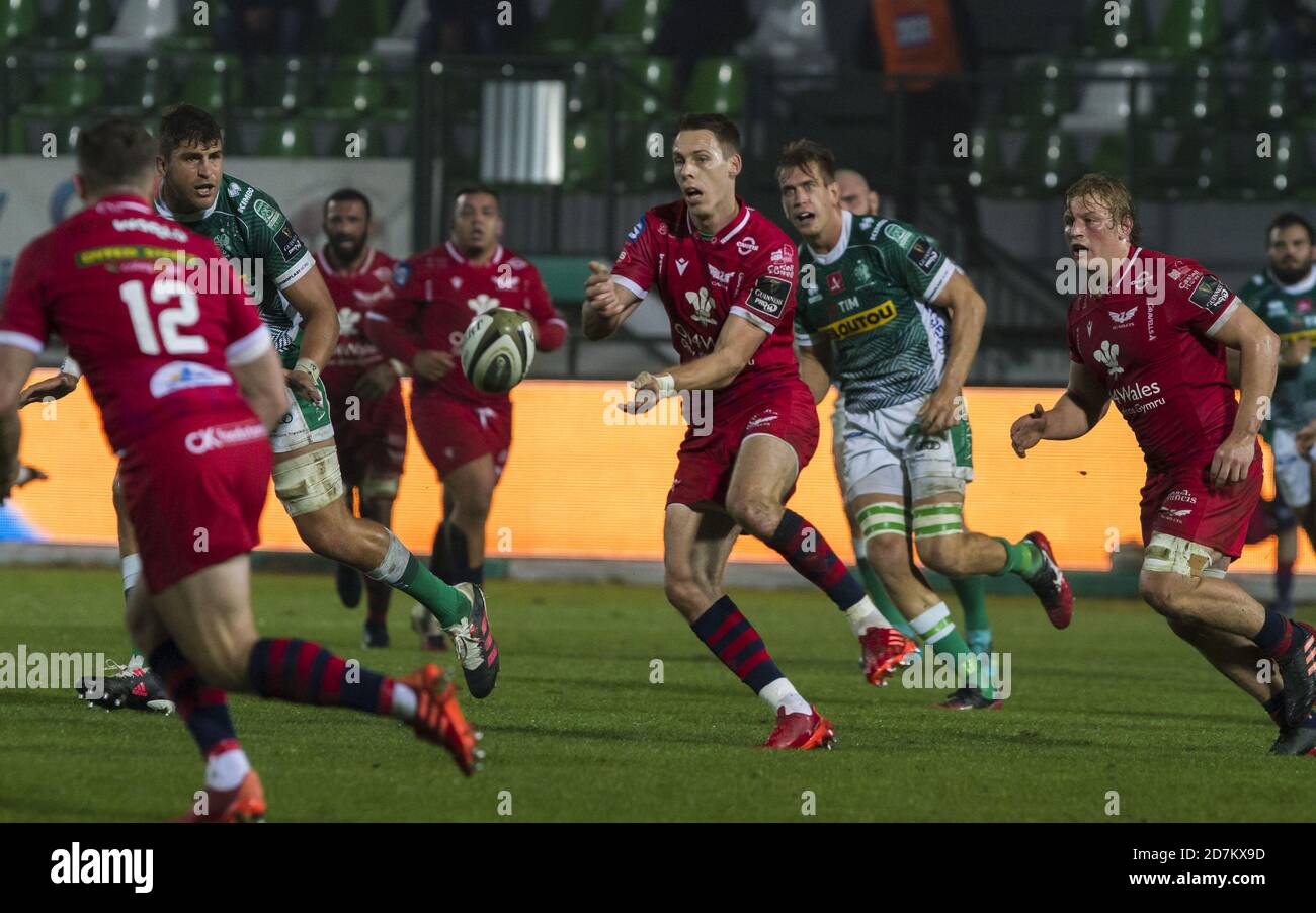 Stadio Monigo di Treviso, Treviso, Italien, 23 Oct 2020, Liam Williams (Scarlets) während Benetton Treviso vs Scarlets Rugby, Rugby Guinness Pro 14 Spiel - Credit: LM/Alfio Guarise/Alamy Live News Stockfoto