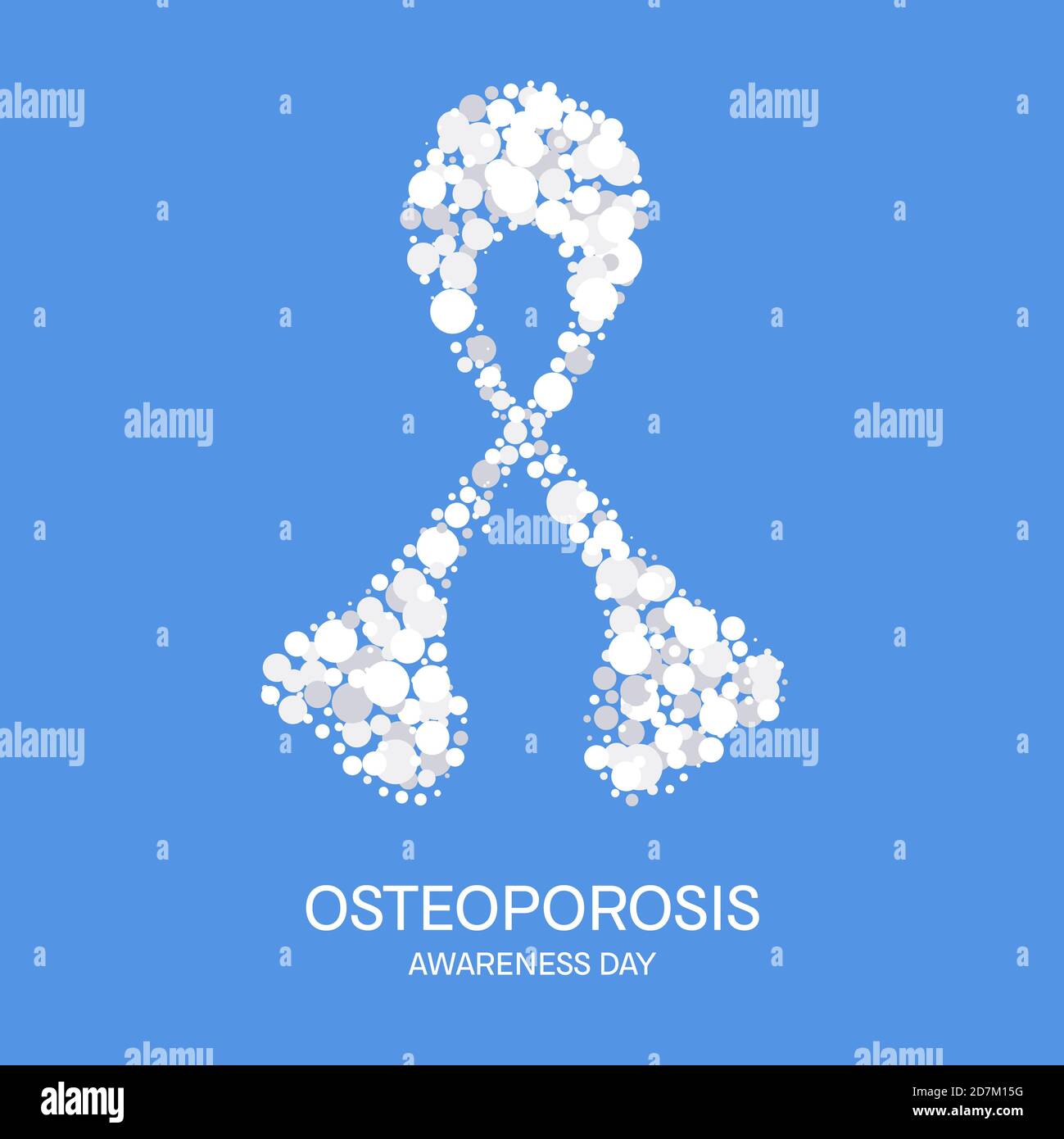 Poster zur Sensibilisierung für Osteoporose, konzeptionelle Illustration. Stockfoto